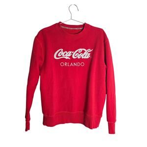 Adult Large Coca-Cola Orlando Red Sweater Embroidered Casual Vintage Style Coke